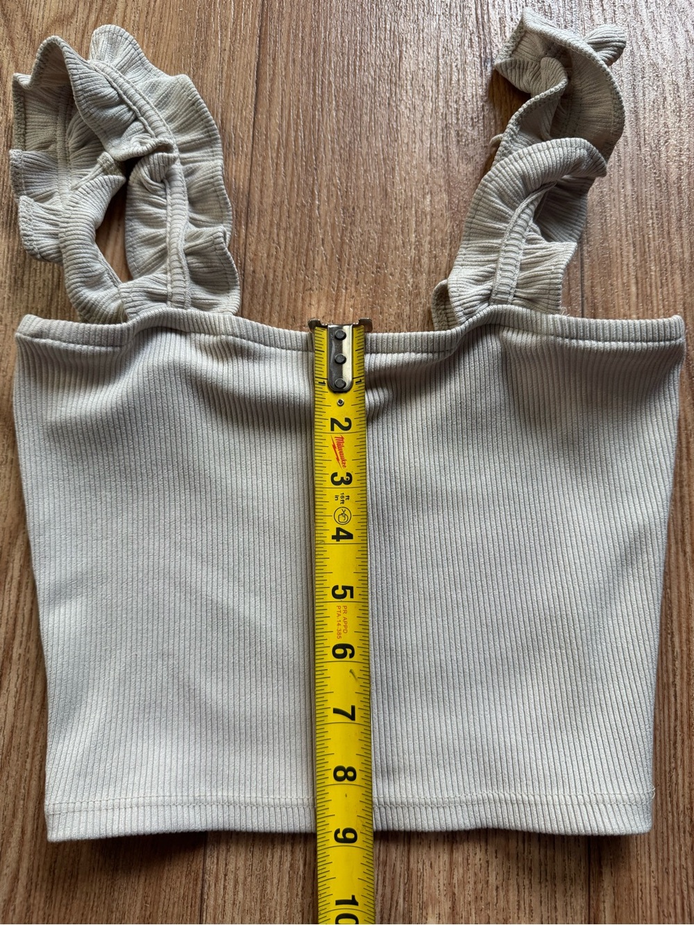 Zara Ruffle Strap Tank Top - Picture 3 of 4